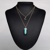 Artilady Layer Natural Stone Choker Necklace