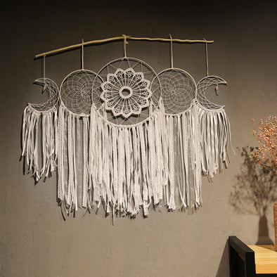 Nordic White Dream Catcher Room Decoration Nursery Decor Wedding Decoration Valentines Day Gift Wall Hanging Decor