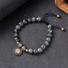 Artilady Men natural stone bracelet turquoise bracelet Lion bracelet