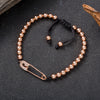 Artilady Women Pin Gold Beads Bracelet