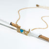 Artilady Women Opal Stone CZ Pendant Necklace