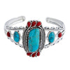Artilady native American jewelry boho 925 sterling silver bracelet turquoise bracelet bangle