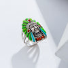 Indian head native American jewelry ring 925 sterling silver ring boho turquoise ring