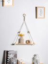 Artilady Wood Hanging Shelves for Wall Boho Decor Swing for Living Room Bedroom Bathroom Kitchen