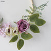 Artilady Floral Hoop Wreath Hanging Pink Flower Wedding Nursery Wall Decor