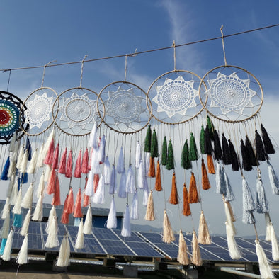 nordic large dream catcher room decoration pink blue white  tassel dream catcher handmade dreamcatcher  gift for friend