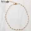 Artilady Opal Stone Beads Choker Necklace