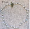 Artilady Opal Stone Beads Choker Necklace