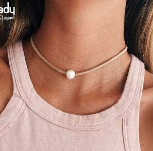 Artilady Women Pearl Choker Necklace